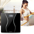 Black electronic bathroom scales with digital display for household weight measurement up to 180kg