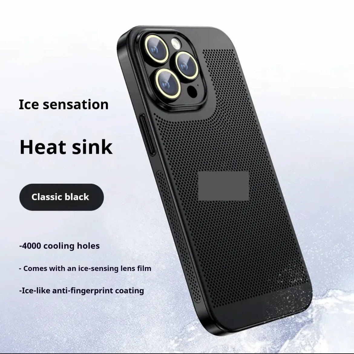 Electroplated all inclusive PC phone case for iPhone in black colour – anti-fall design