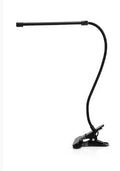 LED Beauty Nail Tattoo Clip Light in black with USB cable, showing three-colour warm white light setting
