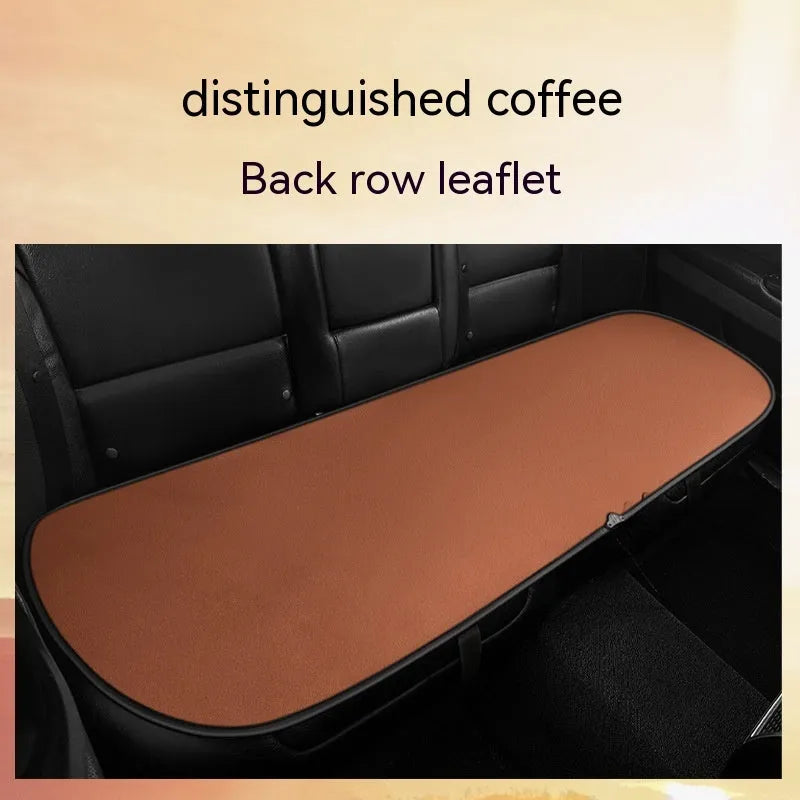 Car seat heating cushion with auto heating function in beige colour on car seat