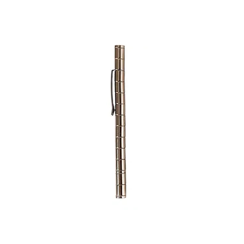 Magnetic modular pen with 13 rings, 12 steel balls, 3 refills, and capacitive head in silver iron box