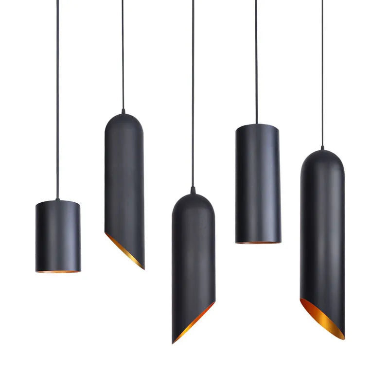 Retro iron art chandelier ceiling light in matte black finish for bedroom or living room
