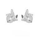 925 silver butterfly ear studs with electroplated finish in original cold style design