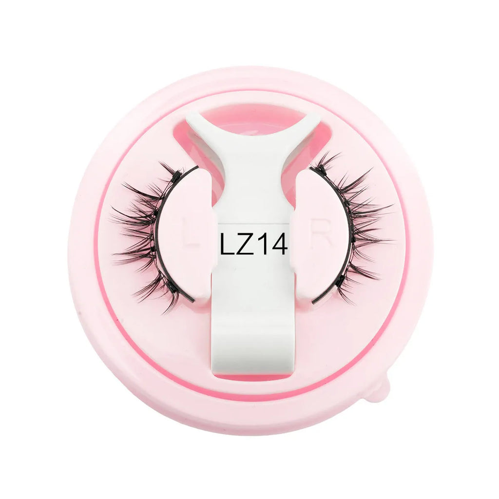 Set of reusable waterproof false eyelashes with glue-free design in five style specifications