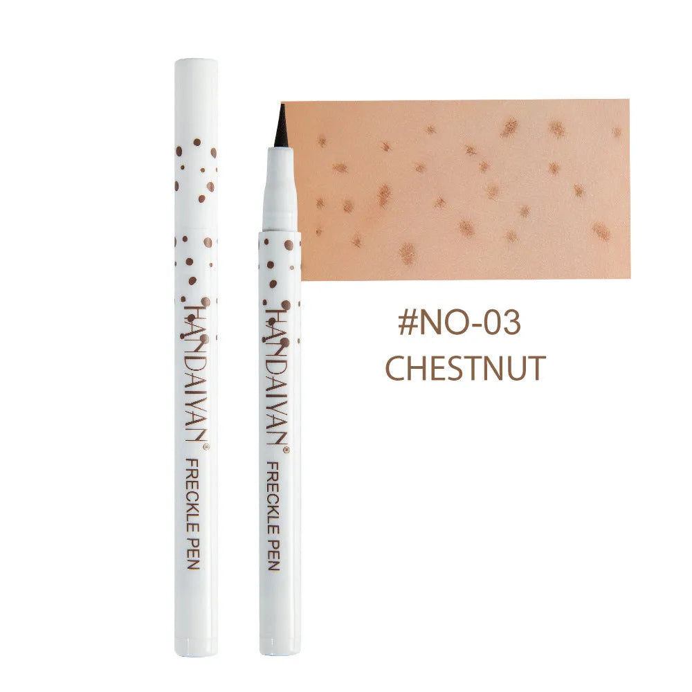 Dark brown freckle pen with precision tip for creating natural-looking faux freckles