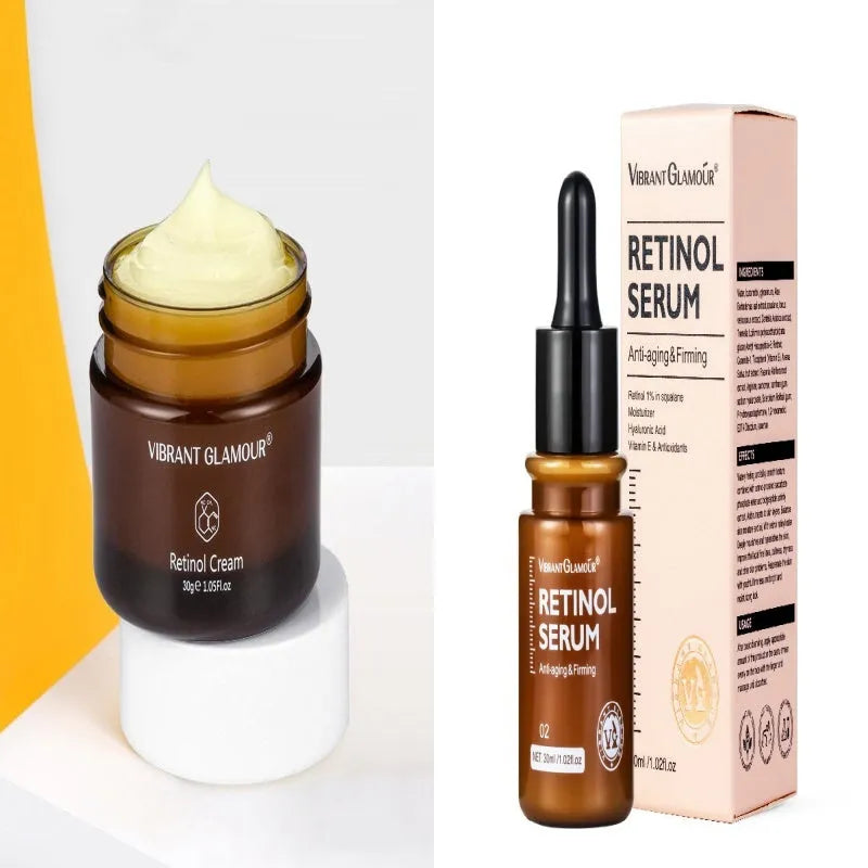 30ml retinol facial serum bottle for moisturising skin and reducing fine lines