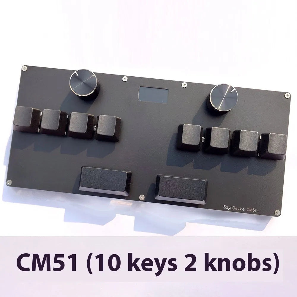 Hall effect magnetic axis numeric keyboard with IPS screen, programmable knob, and RGB backlighting