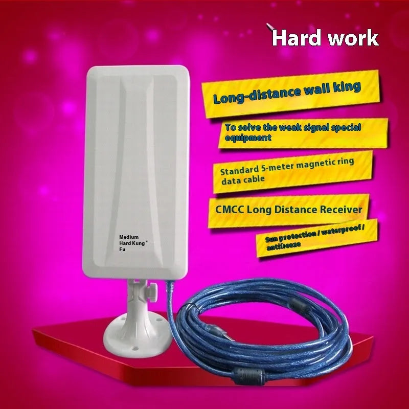 White USB wireless network card with Type USB connector for computer wireless connectivity