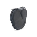 Black shockproof headphone storage bag made from EVA and Oxford cloth measuring 22 by 21 by 5.5 centimetres