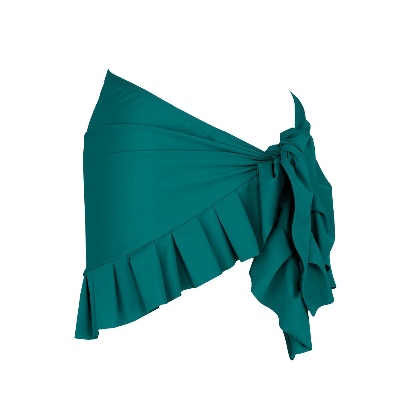 Women's single-shoulder suspender tube top one-piece swimsuit in solid colour with high-waist design