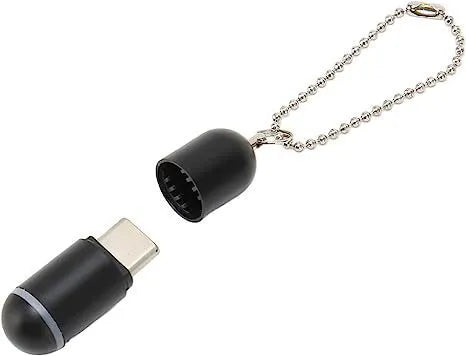 Black capsule infrared remote control emitter for iPhone iPad with Lightning, Type-C, Micro-USB interfaces