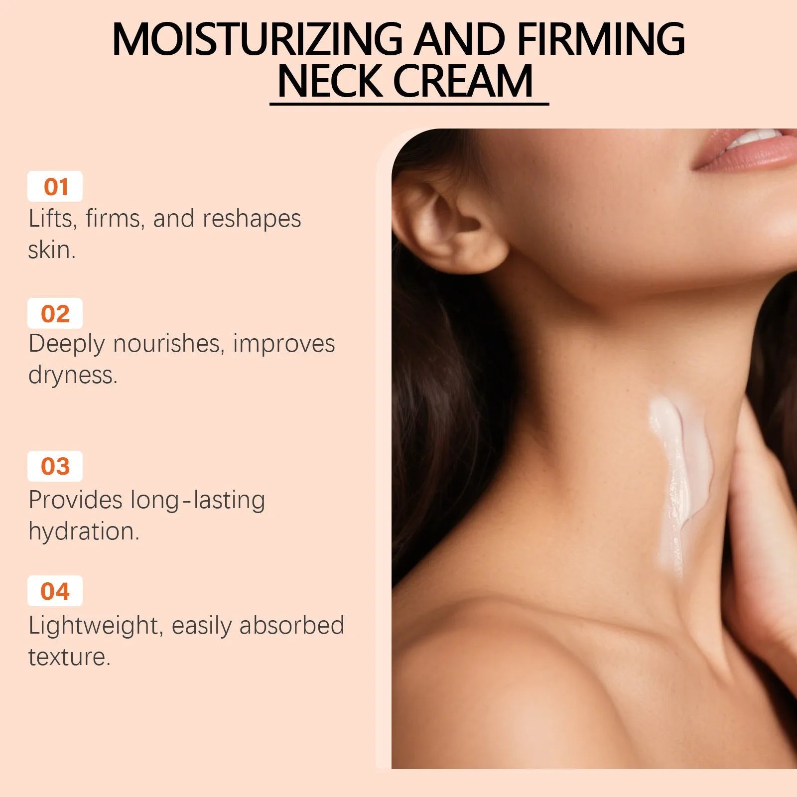 50g moisturising neck cream pot for daily facial and neck skincare