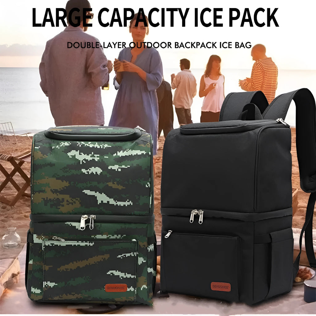 Insulated refrigerated backpack with 22-litre capacity in camouflage colour option