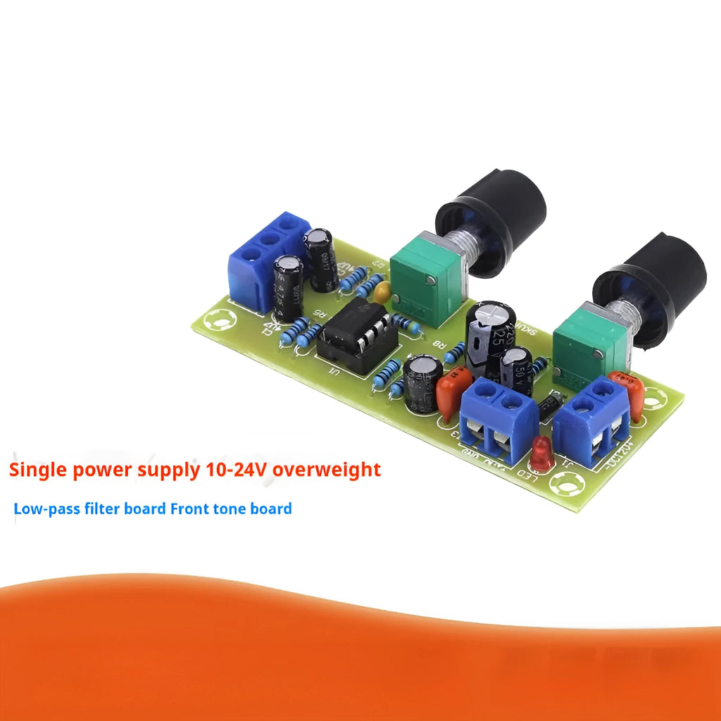 Single power supply 10-24V super dynamic bass boost front stage audio circuit board