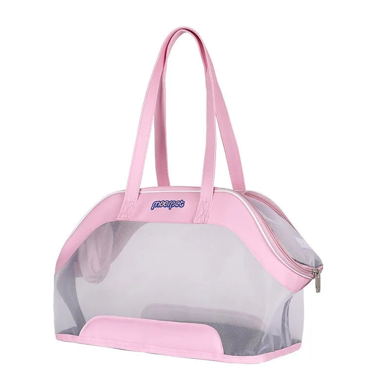 MOORPET leather cat carry bag in solid colour with 25-litre capacity
