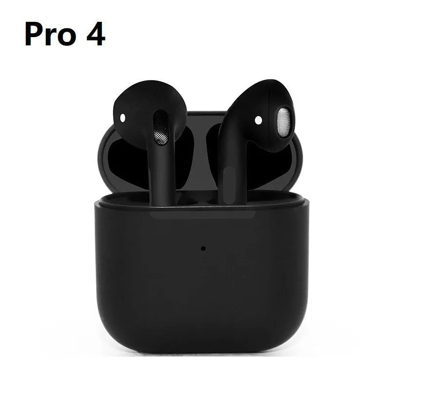 Pro4 White wireless Bluetooth in-ear sports headset with binaural design.