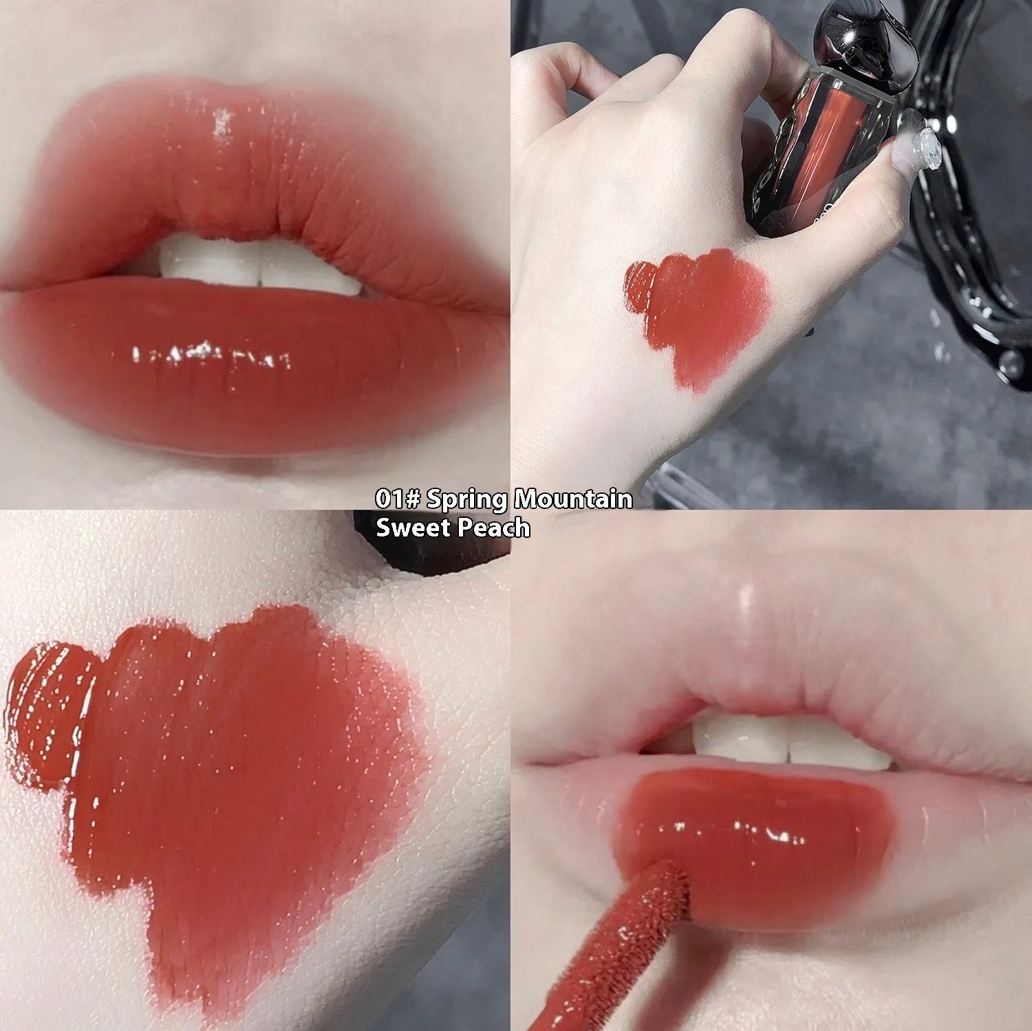 Glacier Lava Lip Lacquer mirror lip gloss with water-light texture in seven colour options