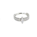 Titanium steel heart-shaped zircon diamond stud earrings in silver and gold colours