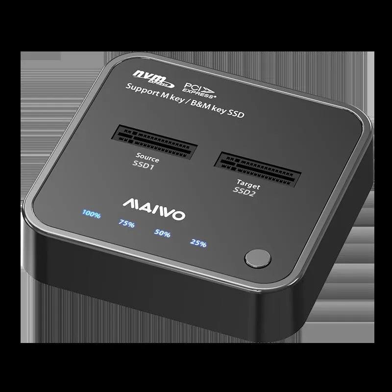 MAIWO K3016 M.2 solid state drive docking station and duplicator with cables and power adapter