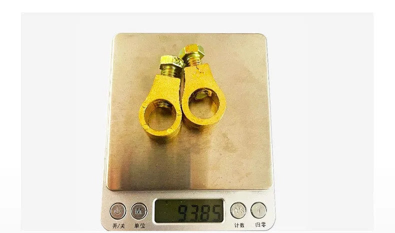 Pure copper automotive battery clamp with hinged design