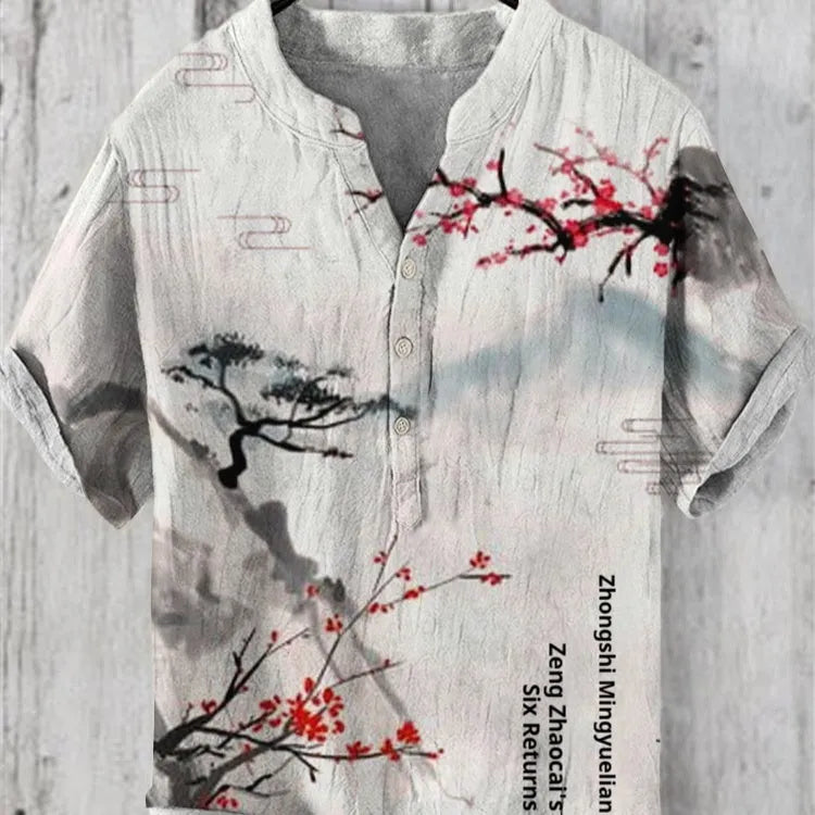 Short sleeve casual shirt with a 3D digital animal pattern print, available in various colours and sizes.