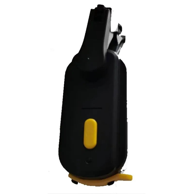 Black smart helmet wiper with 65mm blade for motorcycle visor cleaning.