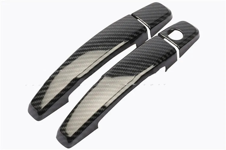 Carbon fibre pattern door handle screen protector for Opel Vauxhall Astra H and J models