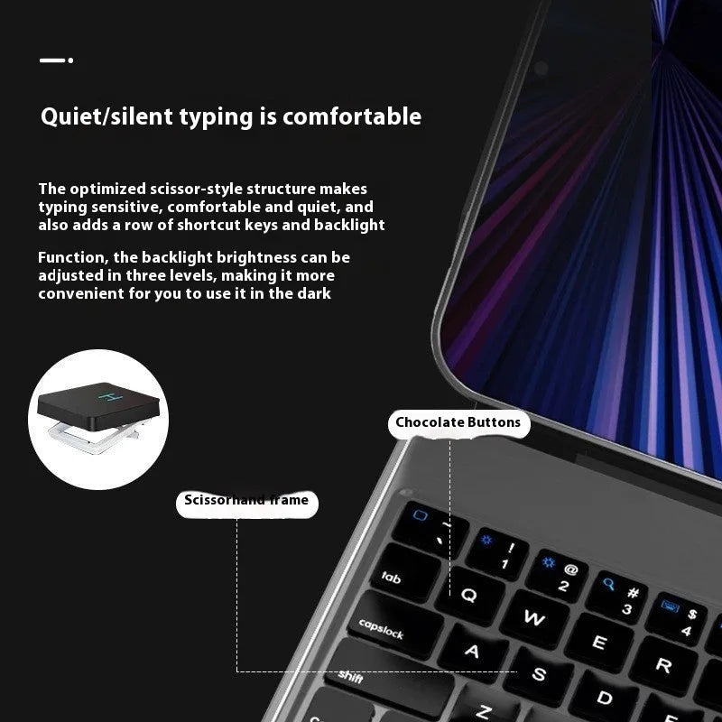 iPad Bluetooth keyboard case with magnetic protective cover in multiple colours for iPad Pro and Air tablets