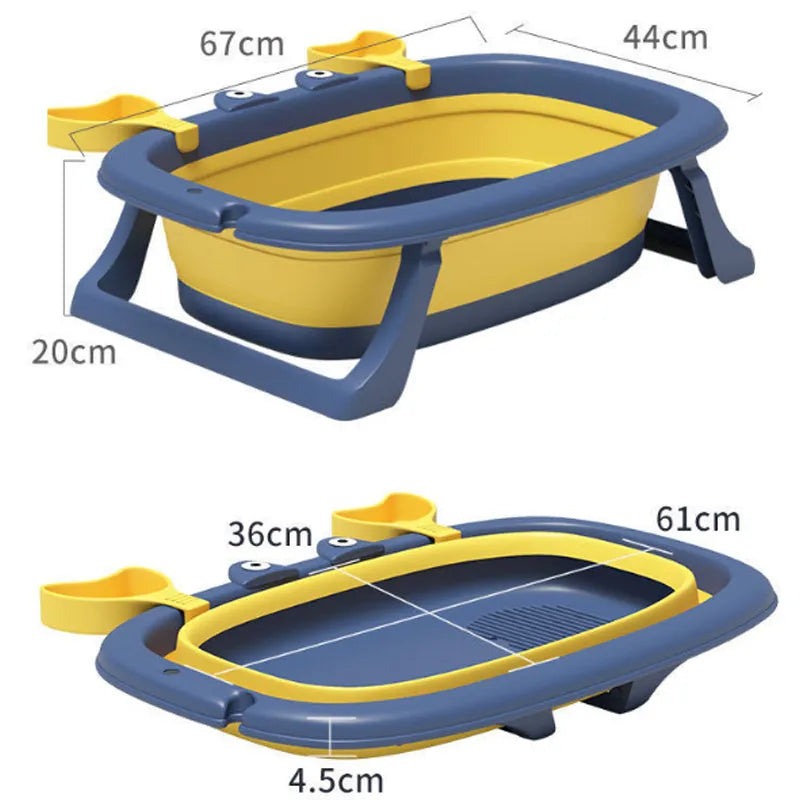 Blue foldable portable pet tub for small dogs and cats under 20 pounds.