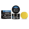 Leather cleaning cream 100g in bottle with sponge, containing beeswax and lanolin