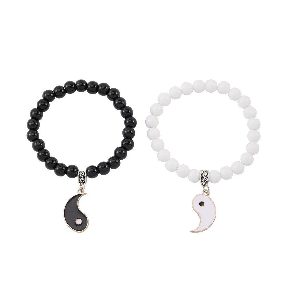 Alloy eight-diagram shaped appetizer bracelet with electroplated finish.