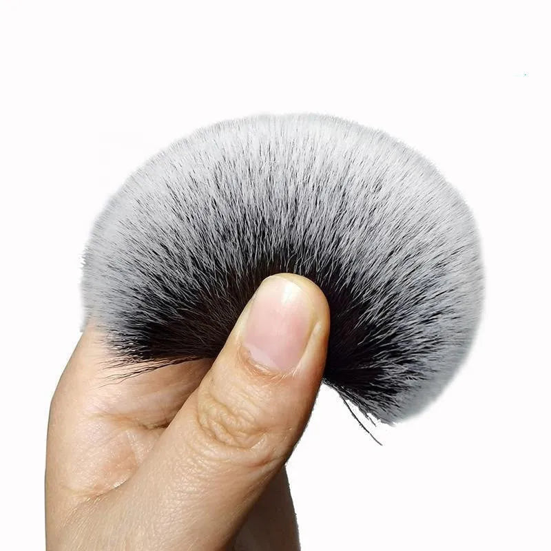 Black car detailing brush with soft pig hair bristles and PP plastic handle