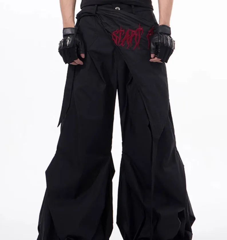 Boys wide-leg trousers in Korean style design, solid black colour option