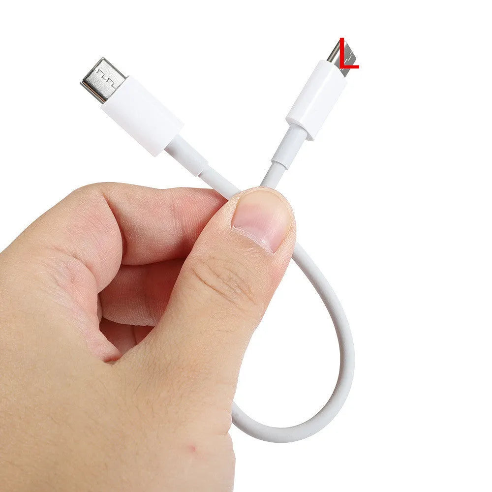 White USB C fast charging cable 18W 20W PD with single-head connector on a clean background