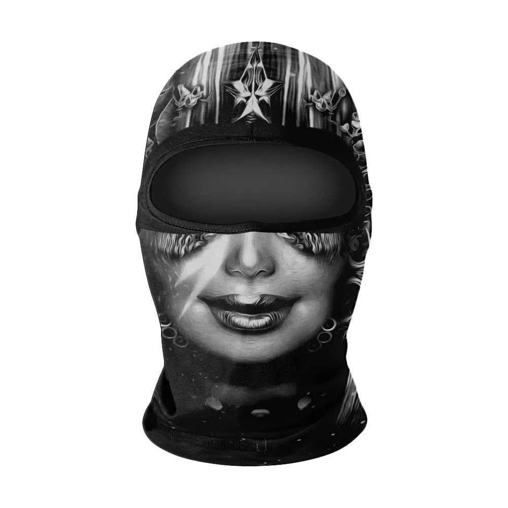Men's summer breathable full face sun protection quick-drying ice silk polyester balaclava