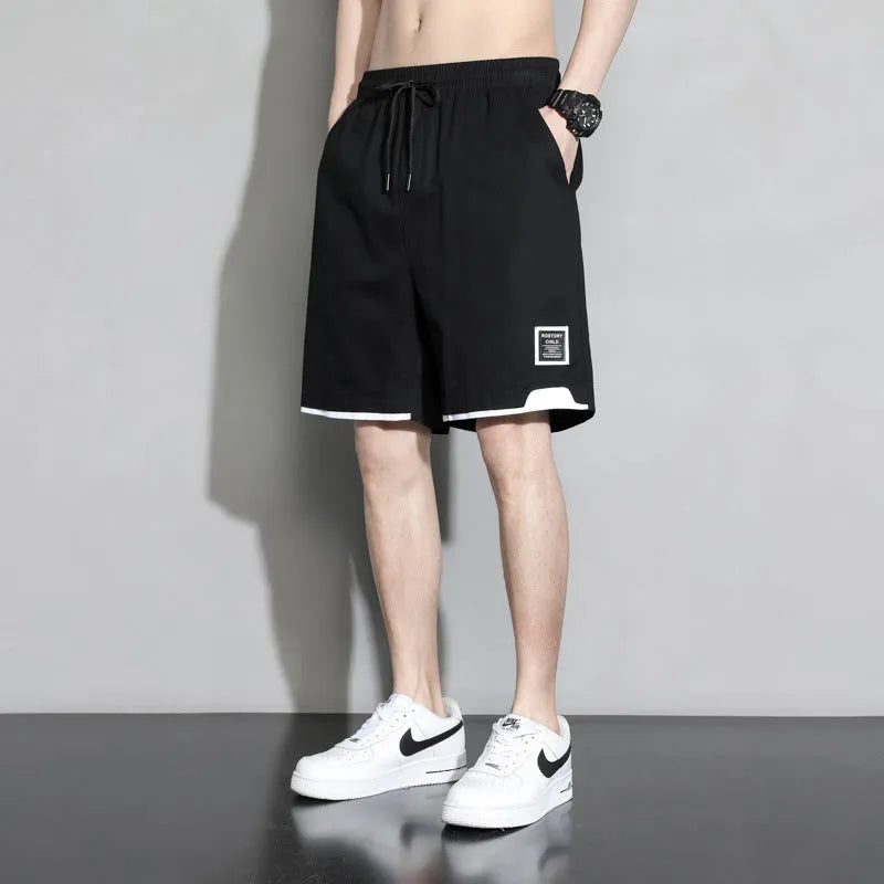 Boys cotton shorts in black, khaki, and white colors with mid waist design