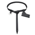 Medieval knight PU belt three-piece set for men cosplay props in black