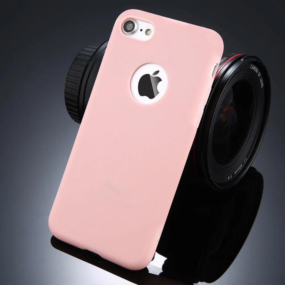 Soft silicone TPU iPhone case in candy colours for multiple iPhone models