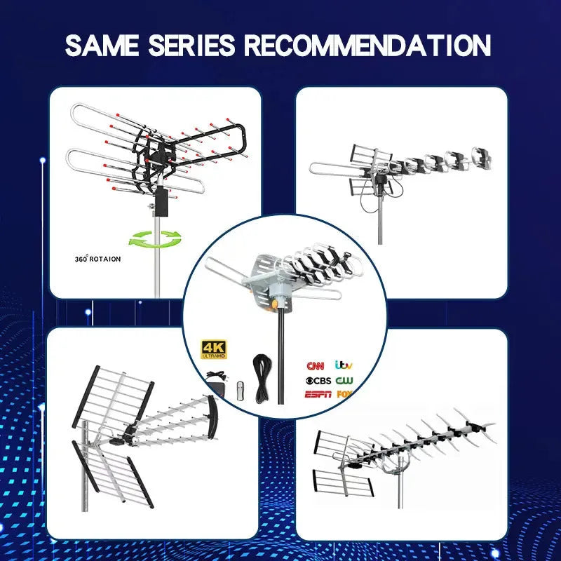 GR-1002 outdoor rotatable digital TV antenna with high gain for terrestrial reception