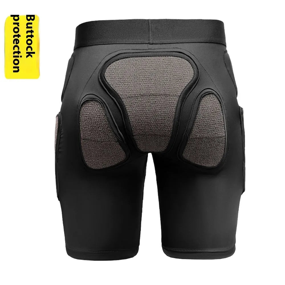 X-ray diffraction ski protective inner wear cushions for hip and knee protection during sports