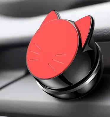 OATSBASF universal magnetic car phone holder with 360-degree rotation in black, white, and brilliant red