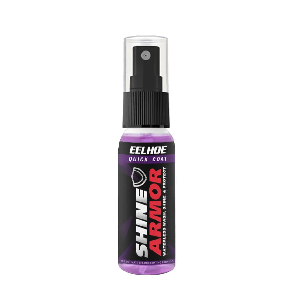 Purple nano crystal car coating spray bottle with hand spray applicator for vehicle maintenance