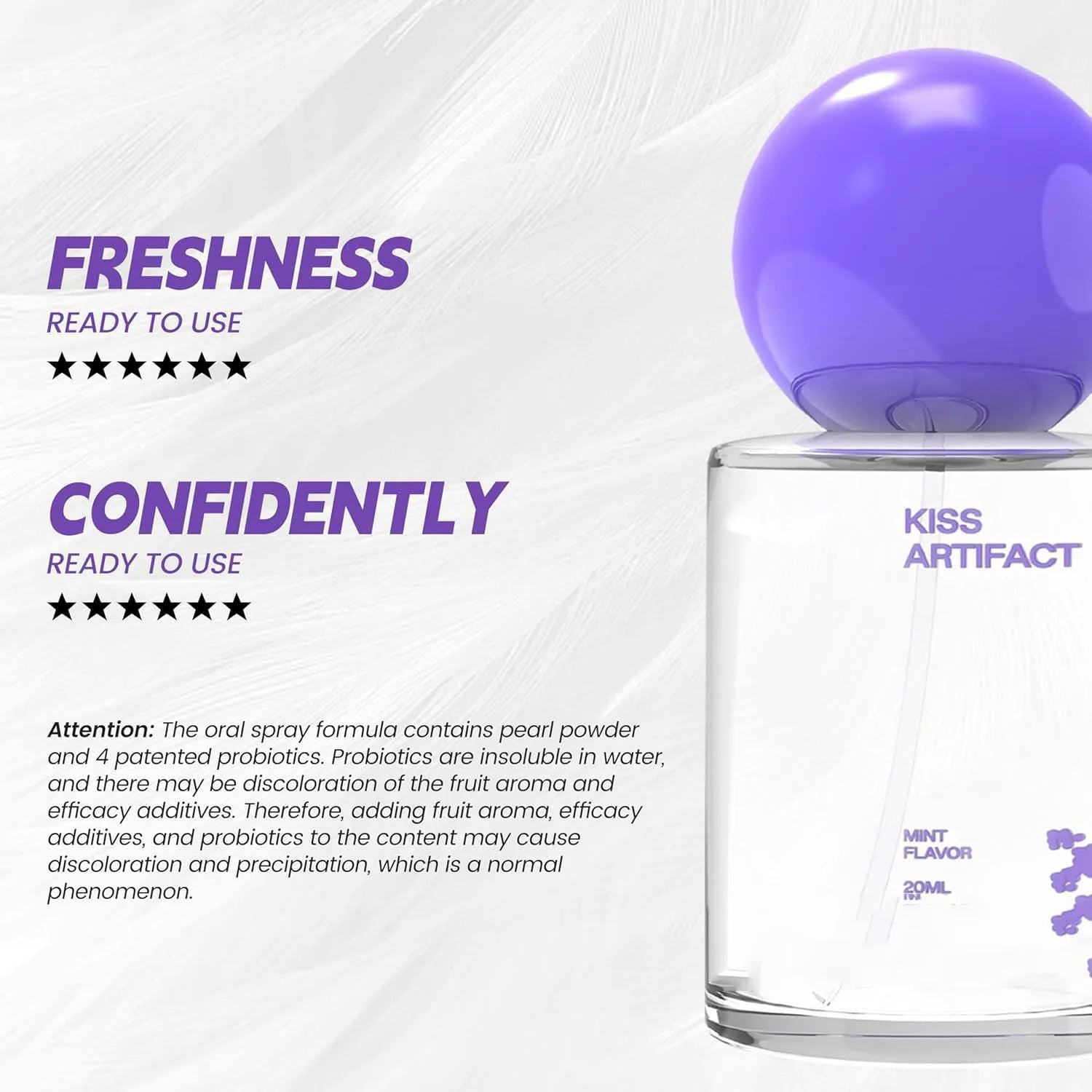 20ml portable probiotic oral spray bottle for hydrating oral care