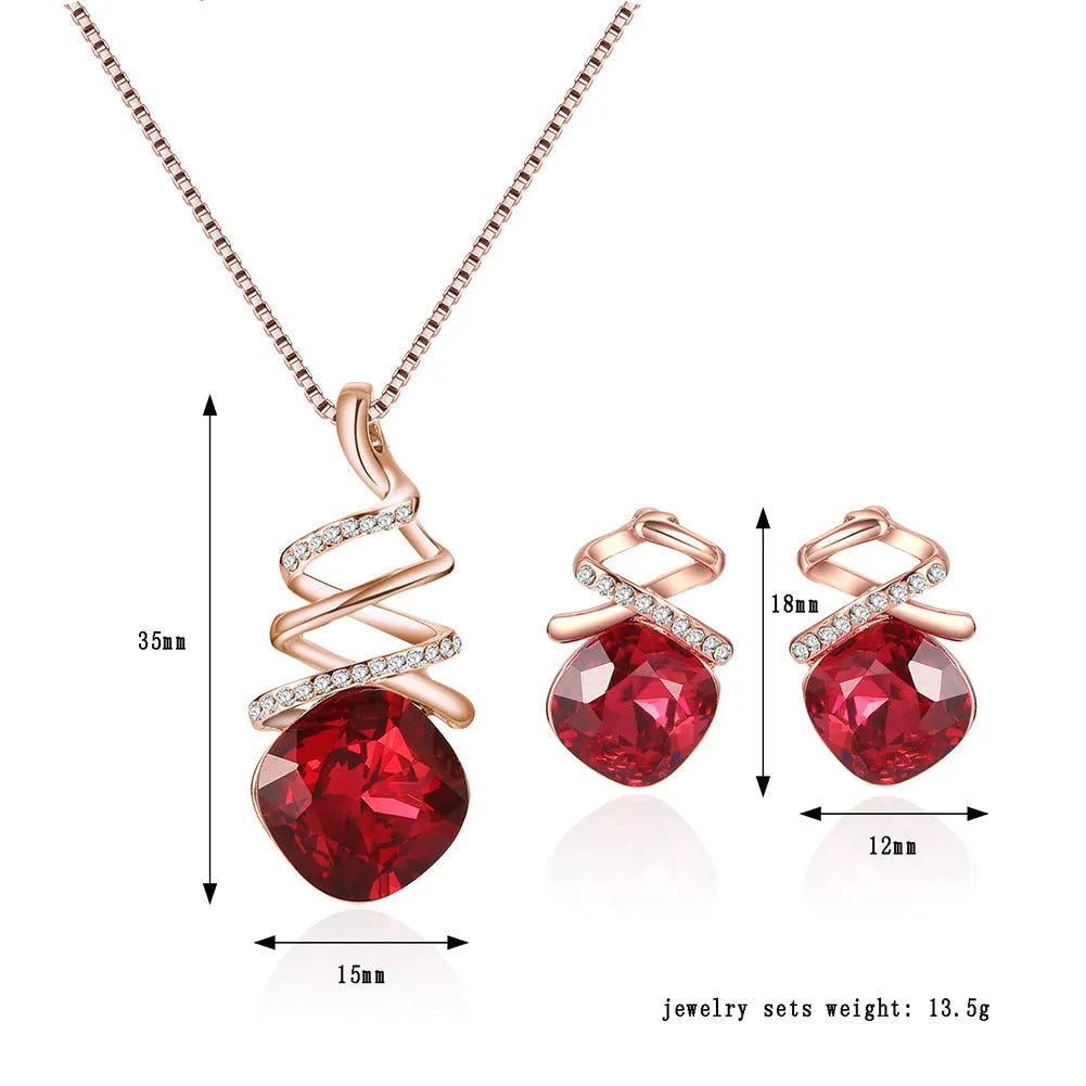 Adjustable alloy bridal jewellery set with necklace and earrings, colour 61172321.
