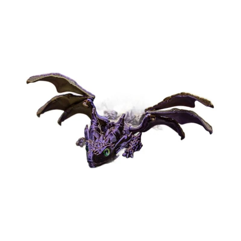 PLA plastic flying dragon wing decoration measuring 25x16x3cm in multiple colour finishes