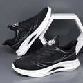 Men's low-top casual shoes in breathable mesh with a round toe and non-slip rubber sole.