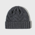 Wool knitted dome crown winter hat in six colour options on display