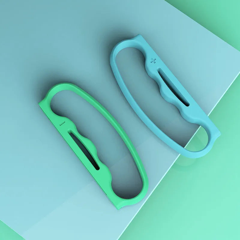 Nintendo Switch Joy-Con controller grip straps in black, blue green, and blue red colour options