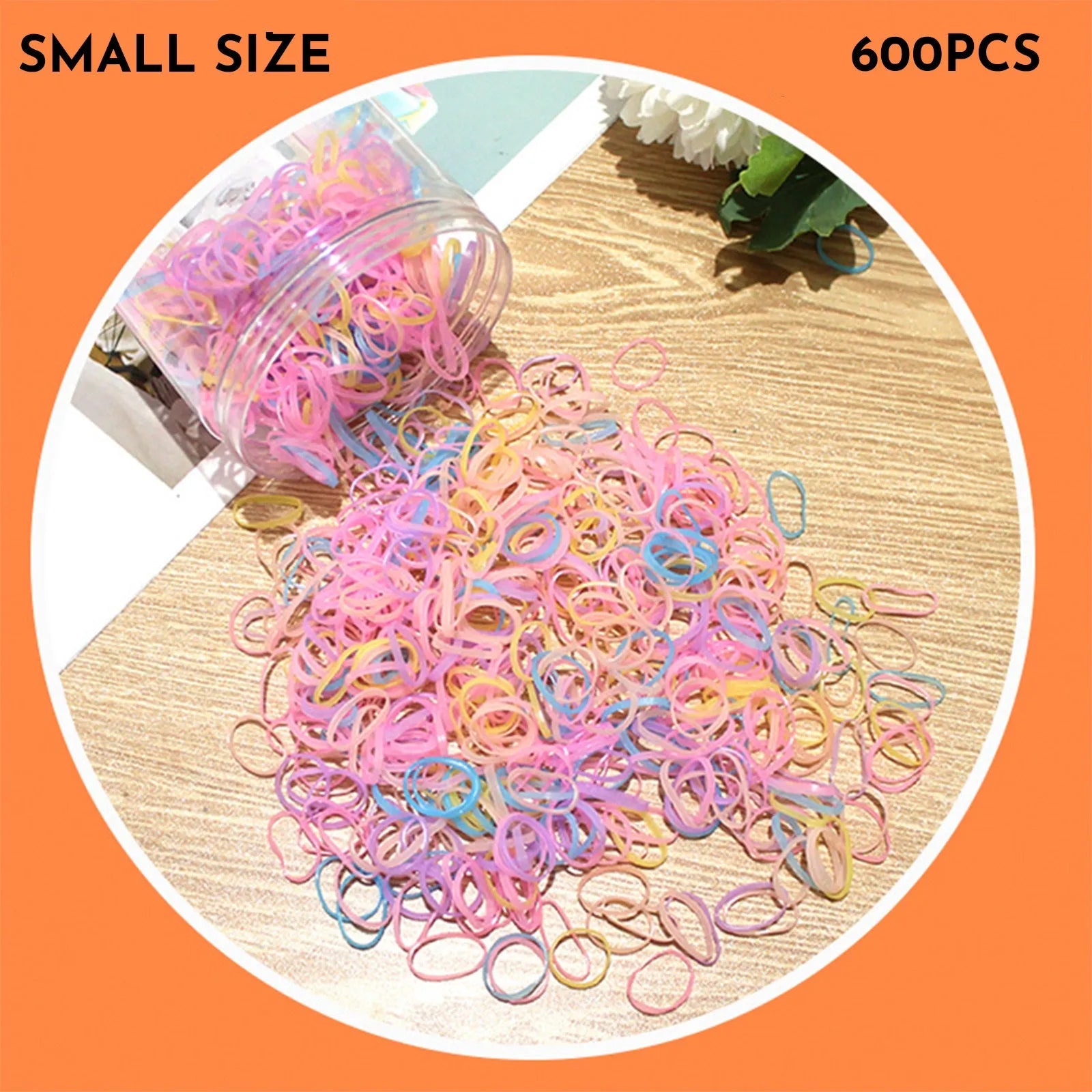 TPU baby hair ties elastic bands in multiple colours with reusable storage container for toddlers kids girls