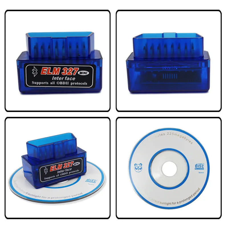 Compact dual-mode OBD2 Bluetooth automotive fault detector for engine diagnostics